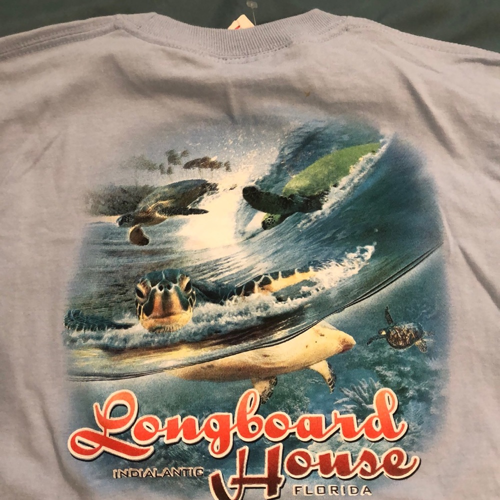 NWT LONGBOARD HOUSE blue long sleeve t shirt